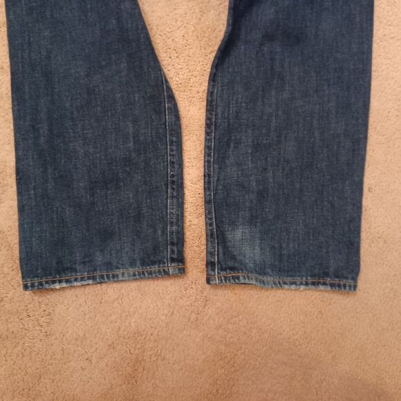 Levis 501 Jeans Mens 36 X 34 Blue Medium Wash Button Fly - Picture 6 of 7